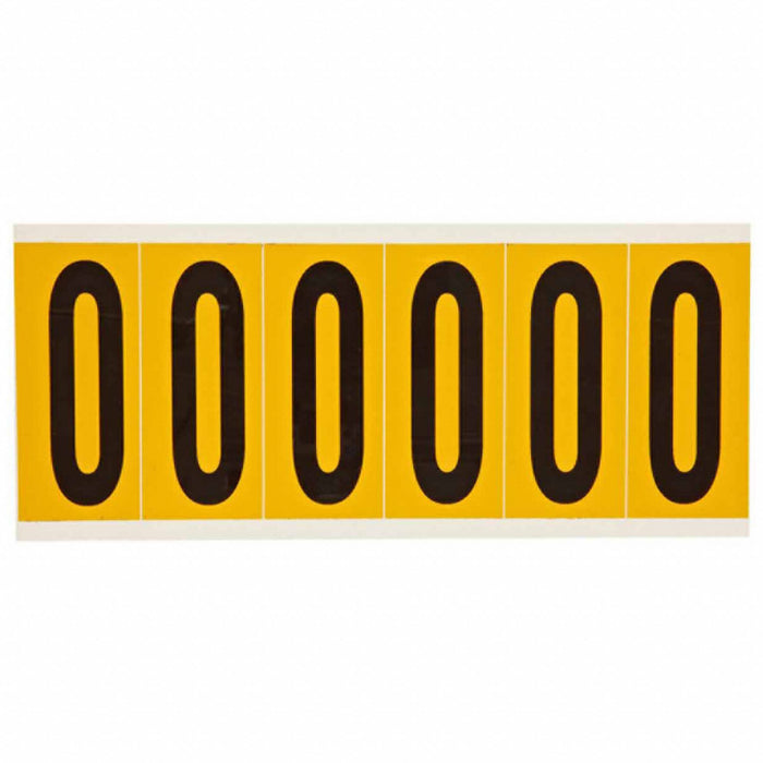 Number Label 0 1-1/2 in W x 3-1/2 in H