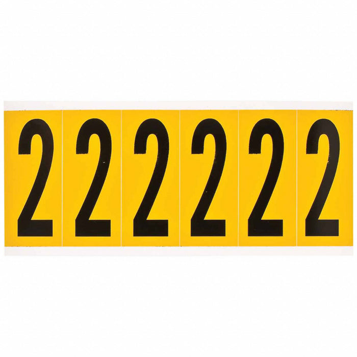 NumberLabel Vinyl 3-1/2inH 1-1/2inW