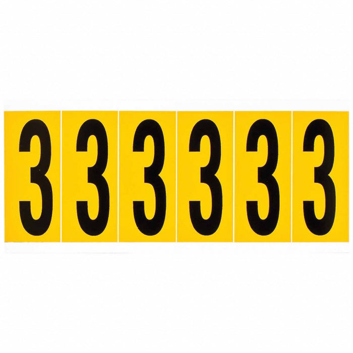 NumberLabel Vinyl 3-1/2inH 1-1/2inW