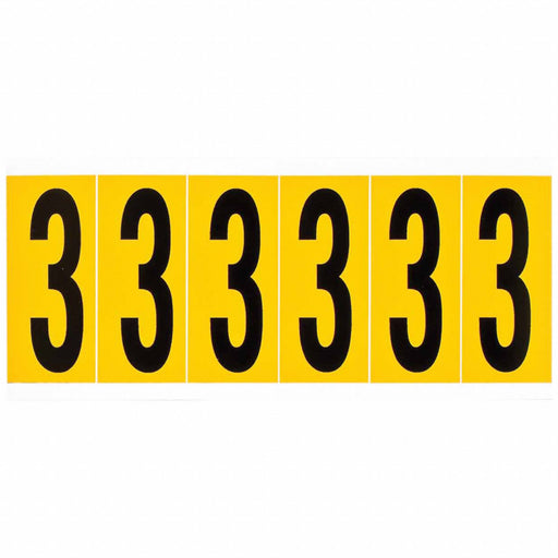 Number Label 3 1-1/2 in W x 3-1/2 in H