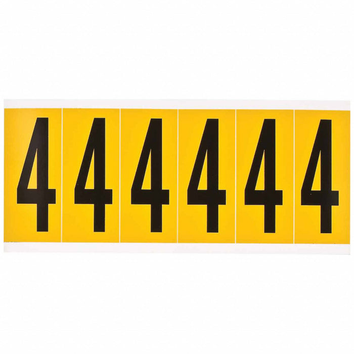 Number Label 4 1-1/2 in W x 3-1/2 in H