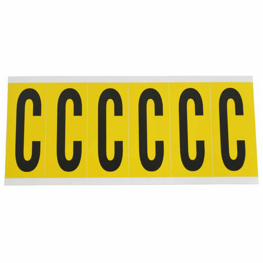 Letter Label C 1-1/2 in W x 3-1/2 in H