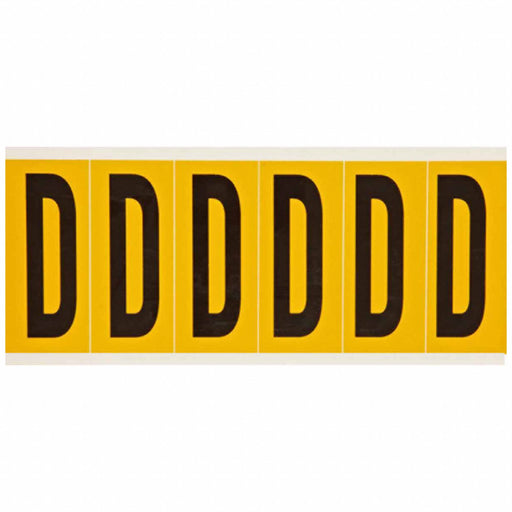 Letter Label D 1-1/2 in W x 3-1/2 in H