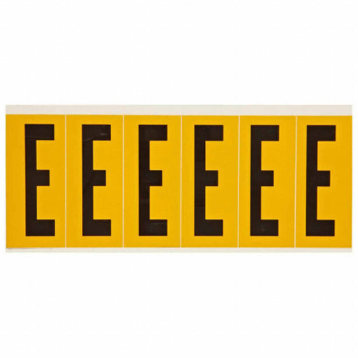 Letter Label E 1-1/2 in W x 3-1/2 in H