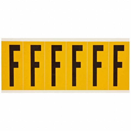 Letter Label F 1-1/2 in W x 3-1/2 in H
