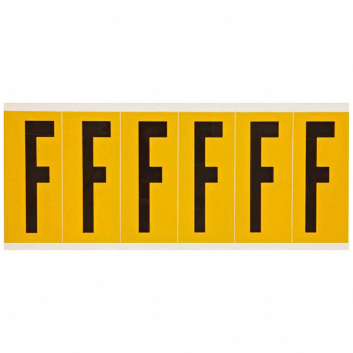 Letter Label F 1-1/2 in W x 3-1/2 in H