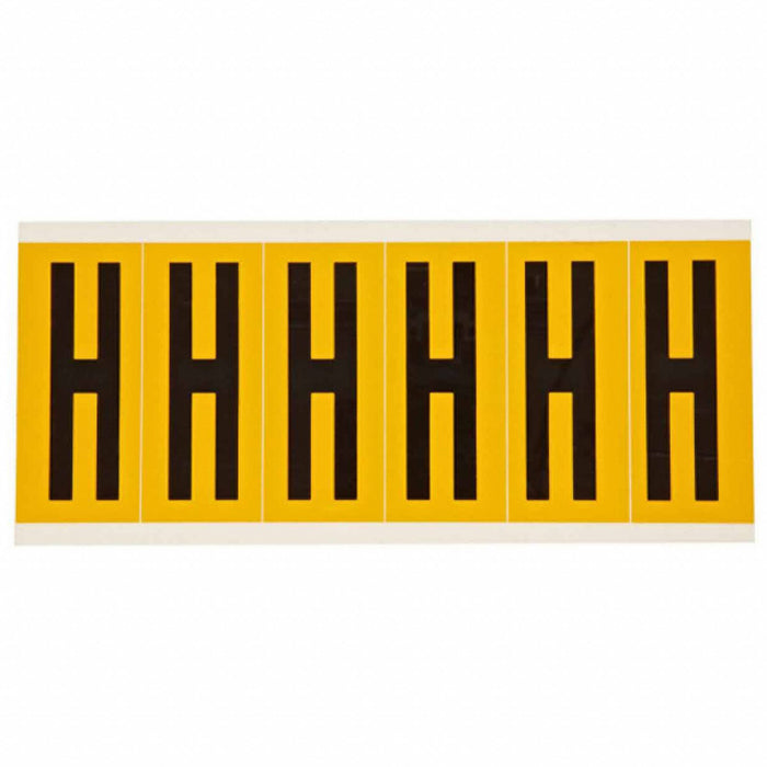 Letter Label H 1-1/2 in W x 3-1/2 in H