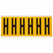 Letter Label H 1-1/2 in W x 3-1/2 in H