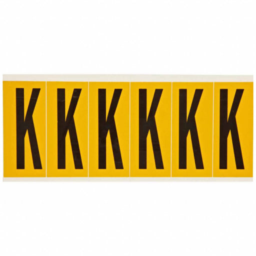 Letter Label K 1-1/2 in W x 3-1/2 in H