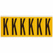 Letter Label K 1-1/2 in W x 3-1/2 in H