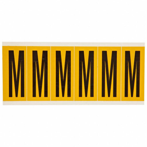 Letter Label M 1-1/2 in W x 3-1/2 in H