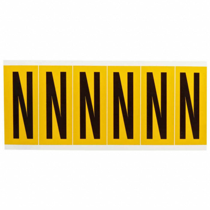 Letter Label N 1-1/2 in W x 3-1/2 in H