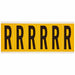 Letter Label R 1-1/2 in W x 3-1/2 in H