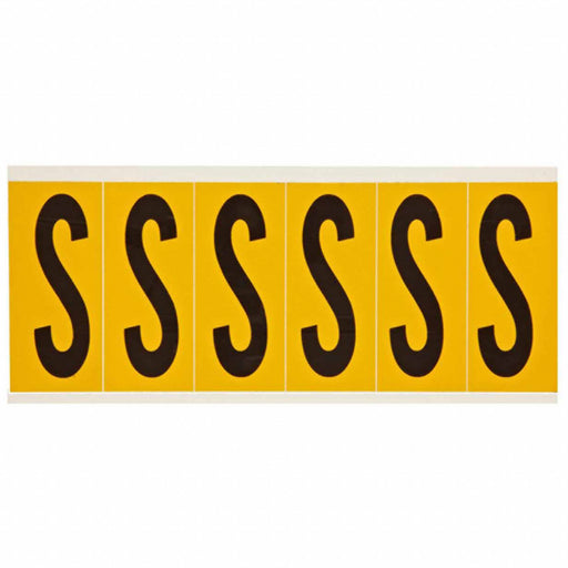 Letter Label S 1-1/2 in W x 3-1/2 in H