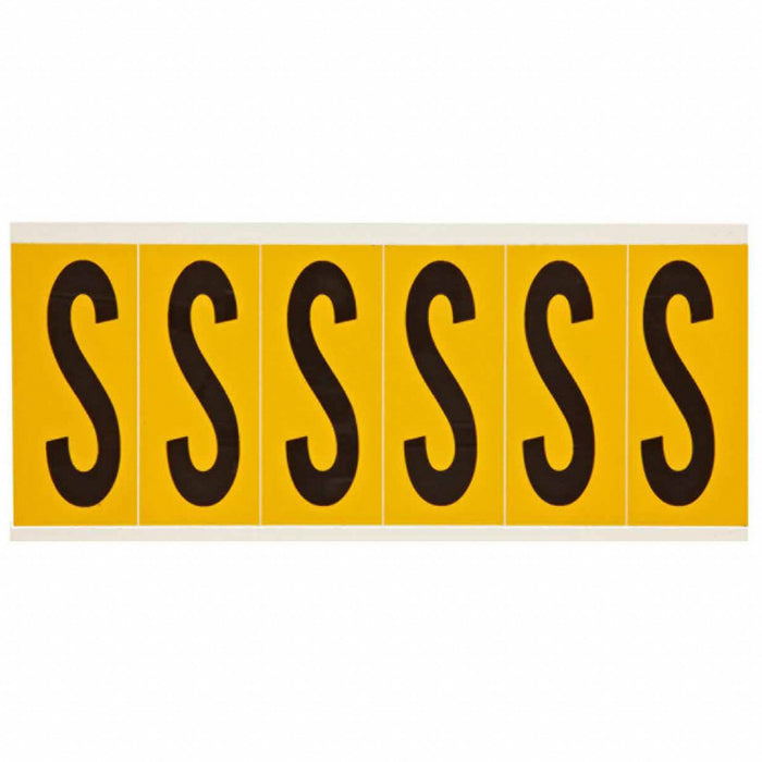 Letter Label S 1-1/2 in W x 3-1/2 in H