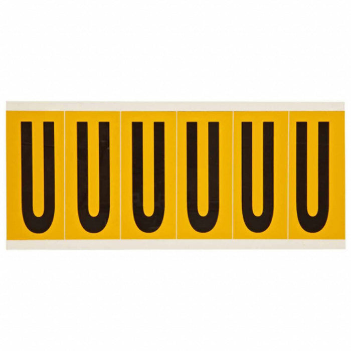 Letter Label U 1-1/2 in W x 3-1/2 in H
