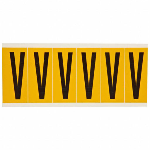 Letter Label V 1-1/2 in W x 3-1/2 in H