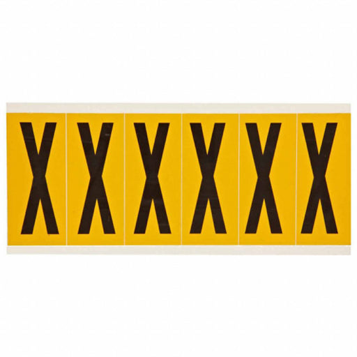 Letter Label X 1-1/2 in W x 3-1/2 in H