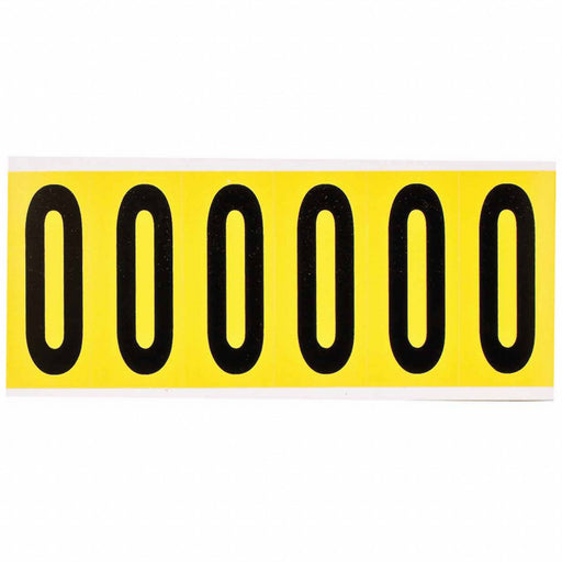 Number Label 0 1-1/2 in W x 3-1/2 in H