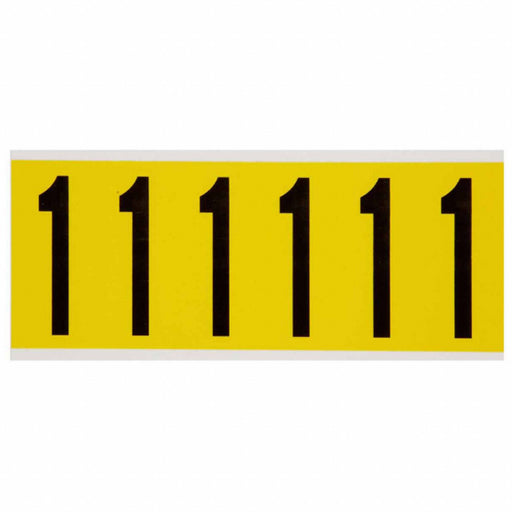 Number Label 1 1-1/2 in W x 3-1/2 in H