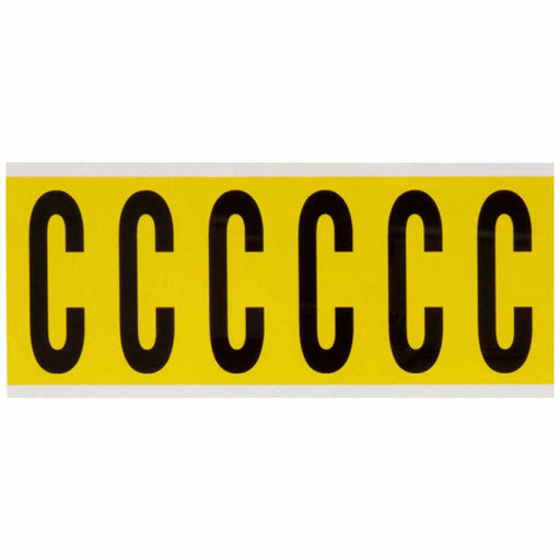 Letter Label C 1-1/2 in W x 3-1/2 in H