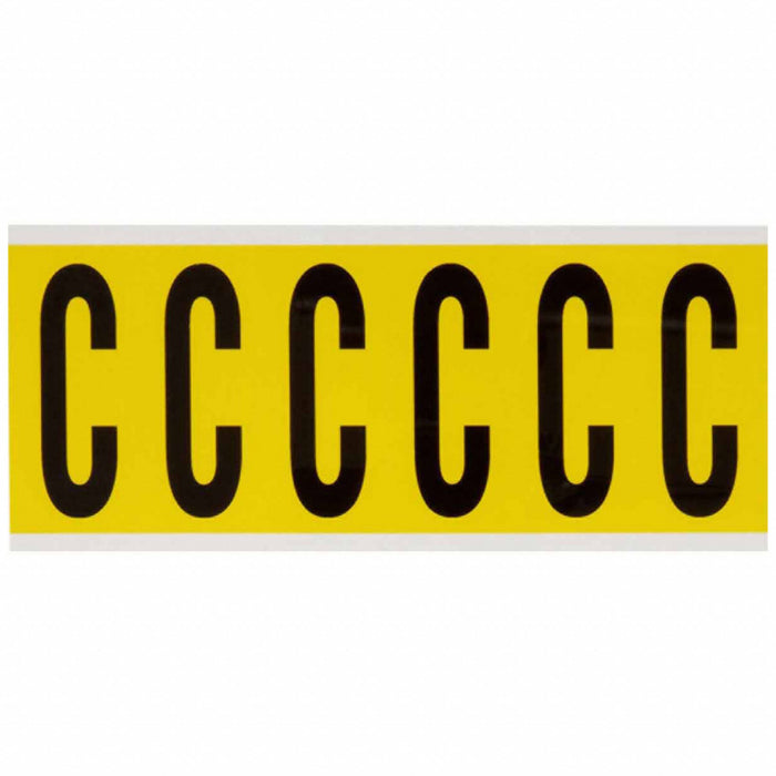 Letter Label C 1-1/2 in W x 3-1/2 in H