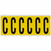 Letter Label C 1-1/2 in W x 3-1/2 in H