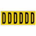 Letter Label D 1-1/2 in W x 3-1/2 in H