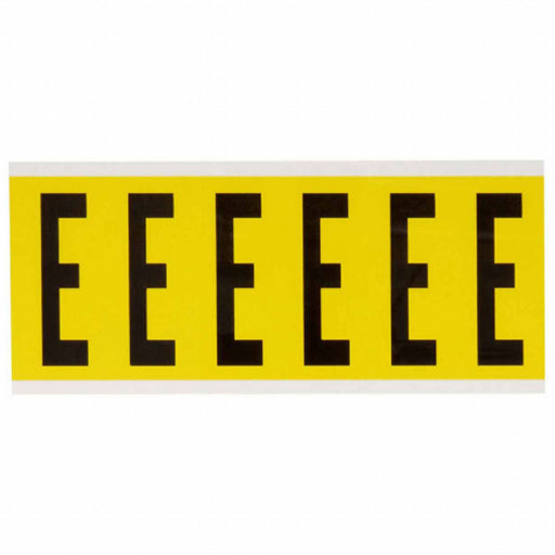 Letter Label E 1-1/2 in W x 3-1/2 in H