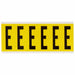 Letter Label E 1-1/2 in W x 3-1/2 in H