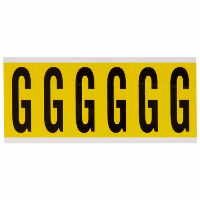 Letter Label G 1-1/2 in W x 3-1/2 in H