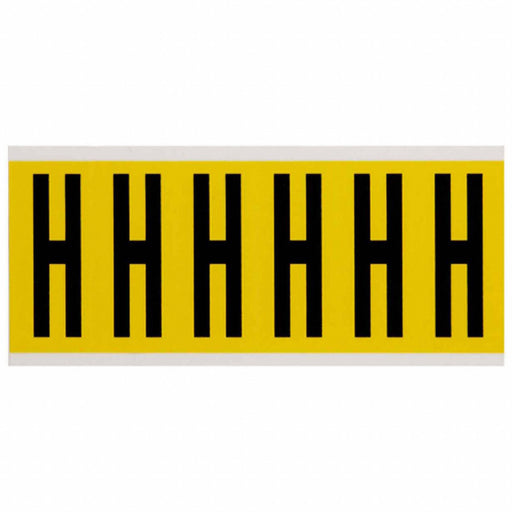 Letter Label H 1-1/2 in W x 3-1/2 in H