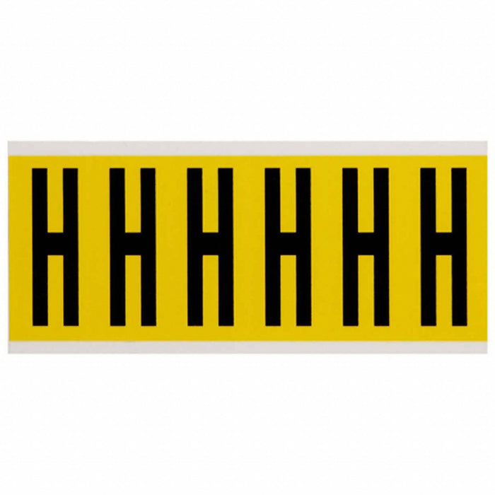 Letter Label H 1-1/2 in W x 3-1/2 in H