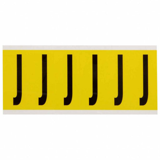 Letter Label J 1-1/2 in W x 3-1/2 in H