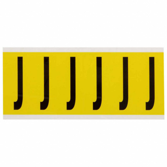 Letter Label J 1-1/2 in W x 3-1/2 in H