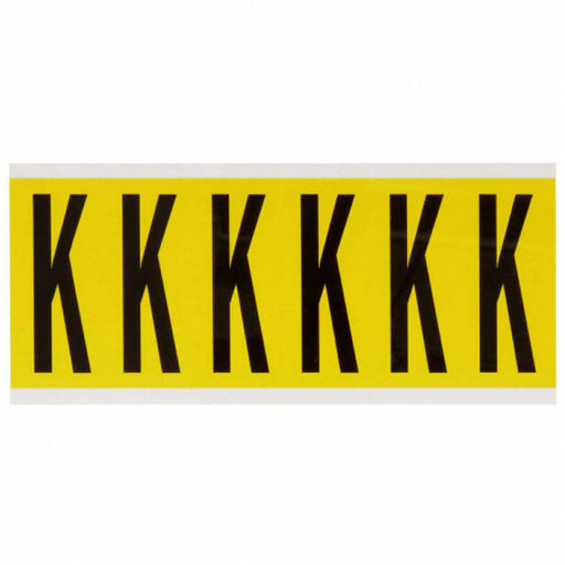 Letter Label K 1-1/2 in W x 3-1/2 in H