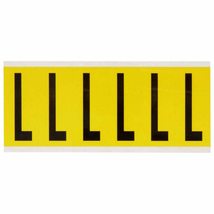 Letter Label L 1-1/2 in W x 3-1/2 in H