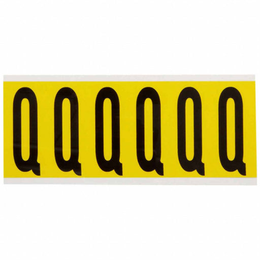 Letter Label Q 1-1/2 in W x 3-1/2 in H