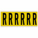 Letter Label R 1-1/2 in W x 3-1/2 in H