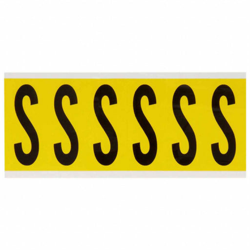 Letter Label S 1-1/2 in W x 3-1/2 in H