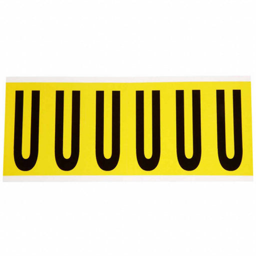 Letter Label U 1-1/2 in W x 3-1/2 in H