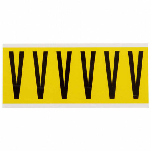 Letter Label V 1-1/2 in W x 3-1/2 in H
