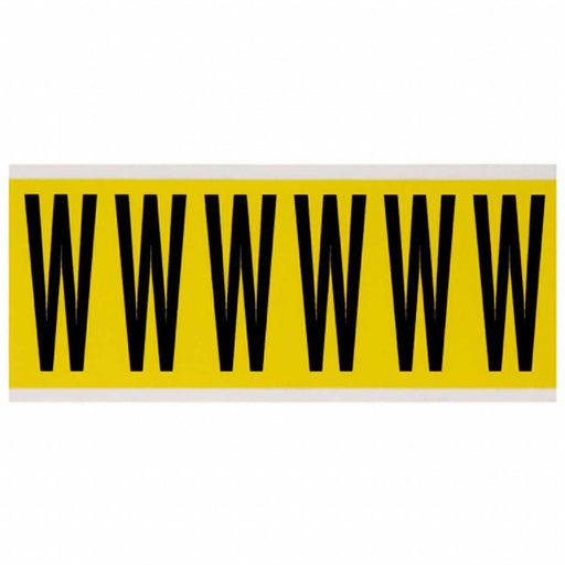 Letter Label W 1-1/2 in W x 3-1/2 in H