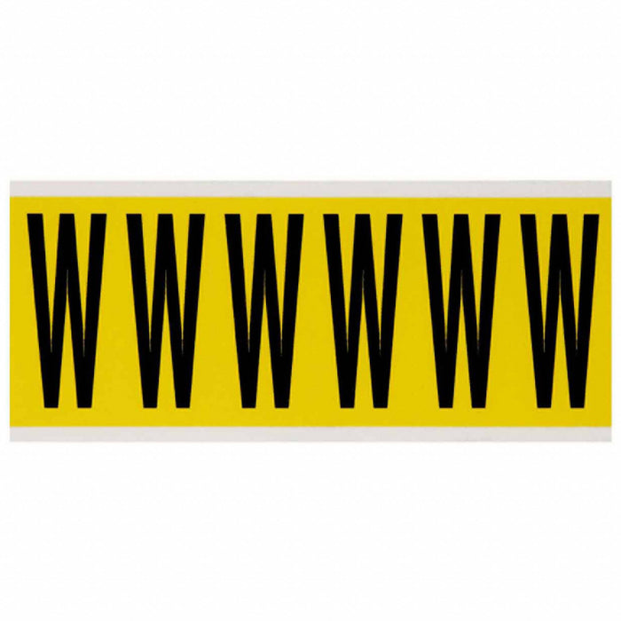 Letter Label W 1-1/2 in W x 3-1/2 in H