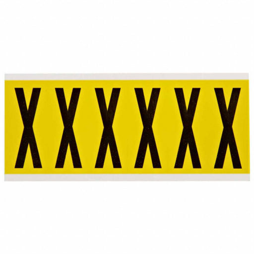 Letter Label X 1-1/2 in W x 3-1/2 in H