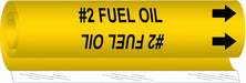 Pipe Marker #2 Fuel Oil 5 in H 8 in W