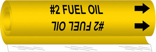 Pipe Marker #2 Fuel Oil 5 in H 8 in W