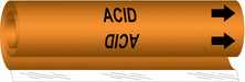 Pipe Marker Acid 5 in H 8 in W