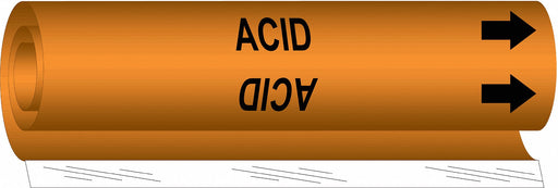 Pipe Marker Acid 5 in H 8 in W