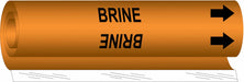 Pipe Marker Brine 9 in H 8 in W